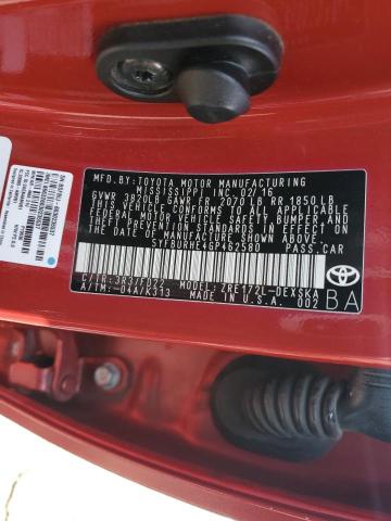 2016 TOYOTA COROLLA L 5YFBURHE4GP462580