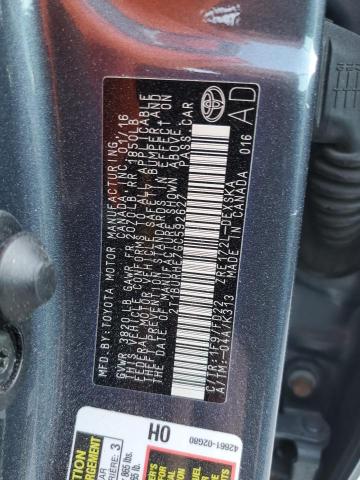 2016 TOYOTA COROLLA L 2T1BURHE7GC592627
