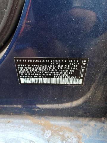 2017 VOLKSWAGEN JETTA S 3VW2B7AJ2HM328674