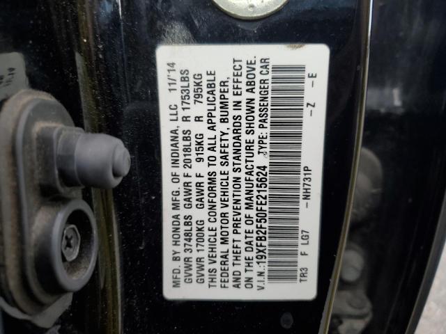 2015 HONDA CIVIC LX 19XFB2F50FE215624