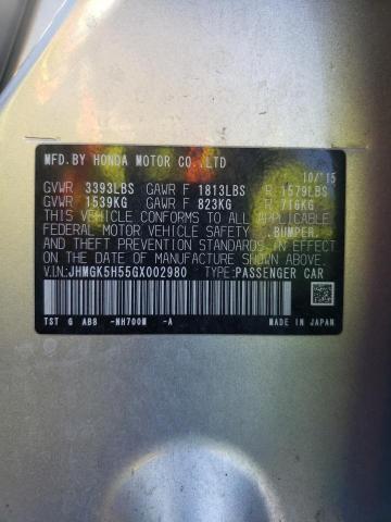 2016 HONDA FIT LX JHMGK5H55GX002980
