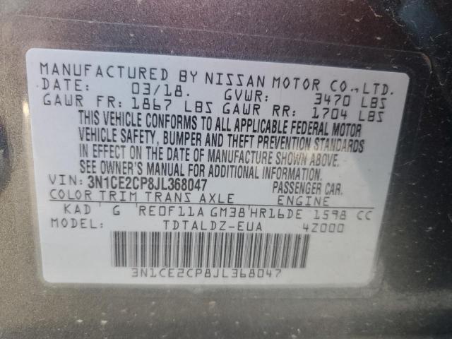3N1CE2CP8JL368047 Nissan Versa Note S