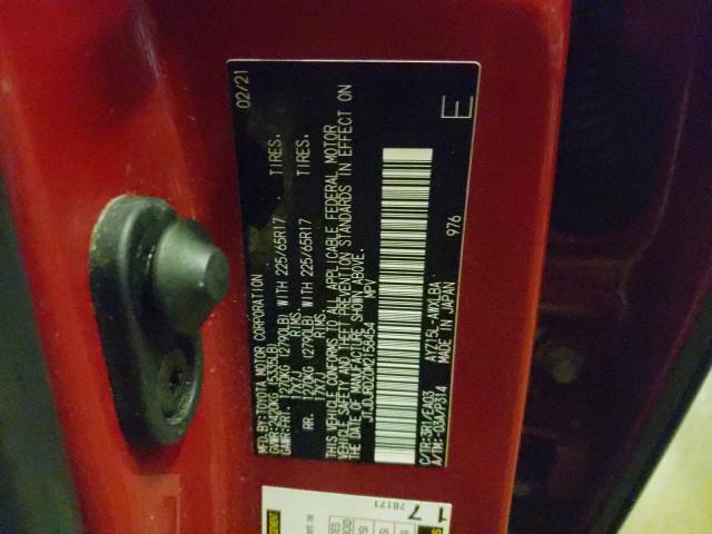 2021 LEXUS NX 300H BA - JTJDJRDZ0M2158454