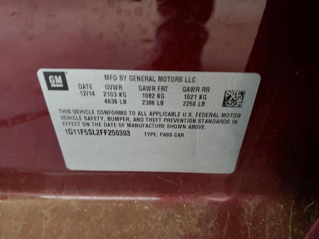 2015 CHEVROLET MALIBU LTZ - 1G11F5SL2FF250393