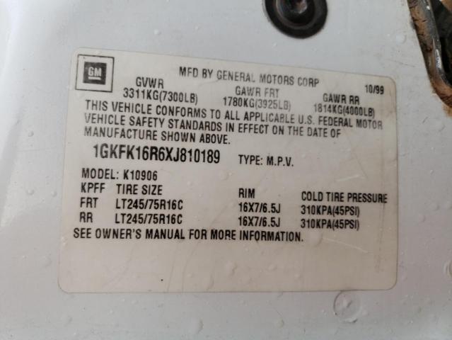 1GKFK16R6XJ810189 GMC Suburban