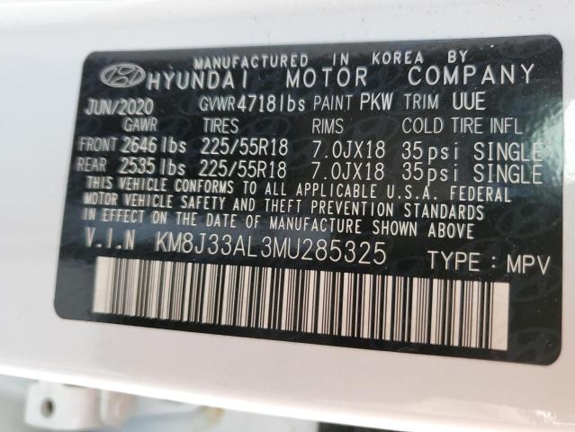 2021 HYUNDAI TUCSON LIM KM8J33AL3MU285325