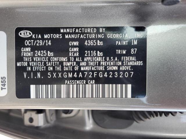 5XXGM4A72FG423207 KIA Optima Lx