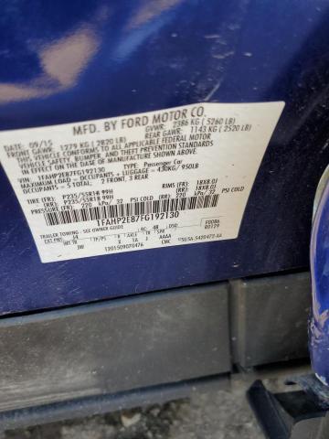 2015 FORD TAURUS SEL 1FAHP2E87FG192130