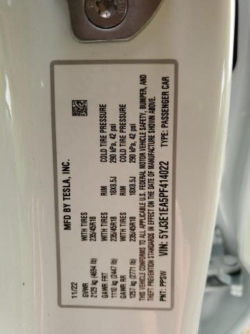 5YJ3E1EA5PF414022 Tesla MODEL 3