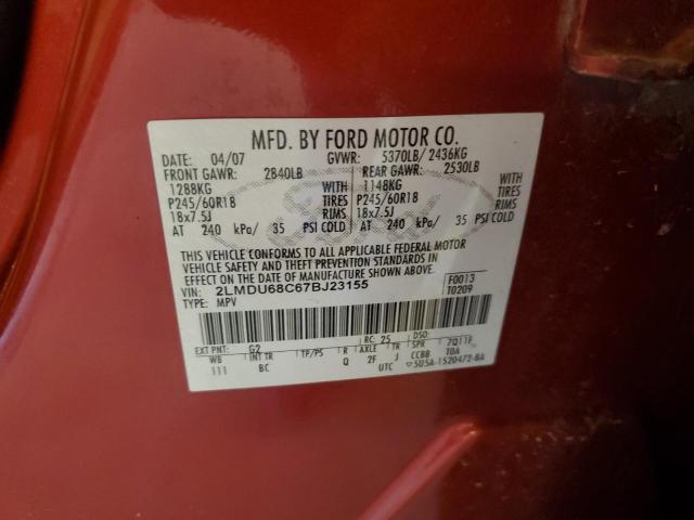 2LMDU68C67BJ23155 Lincoln MKX