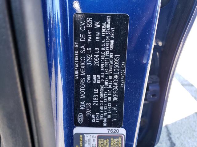 3KPF34AD9KE050951 KIA Forte Gt Line