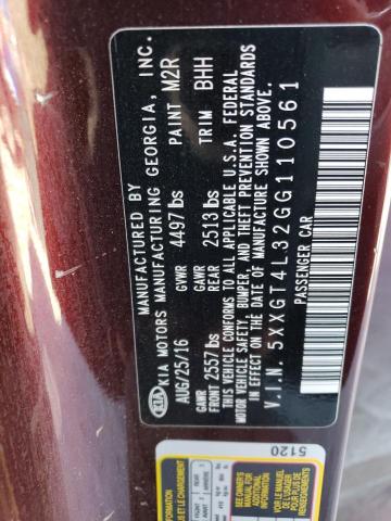2016 KIA OPTIMA LX 5XXGT4L32GG110561