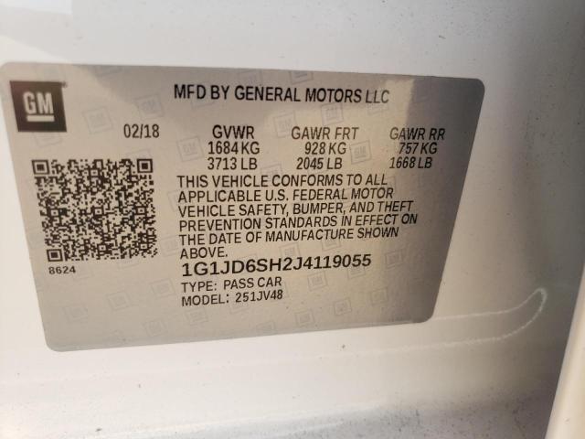 2018 CHEVROLET SONIC LT 1G1JD6SH2J4119055