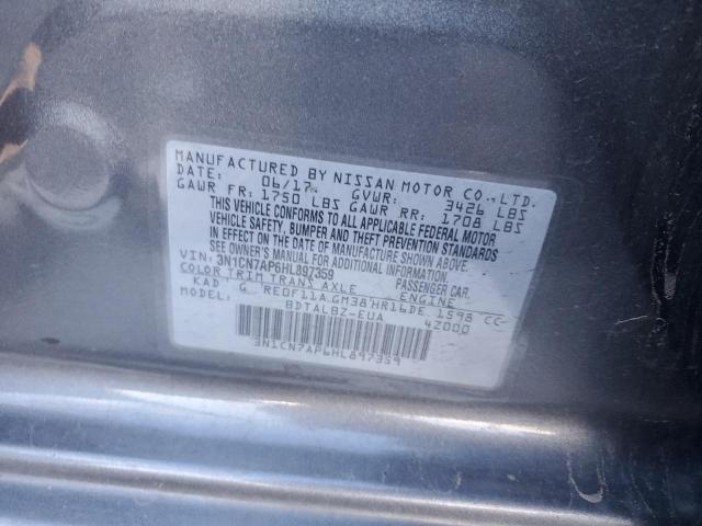 2017 NISSAN VERSA S 3N1CN7AP6HL897359