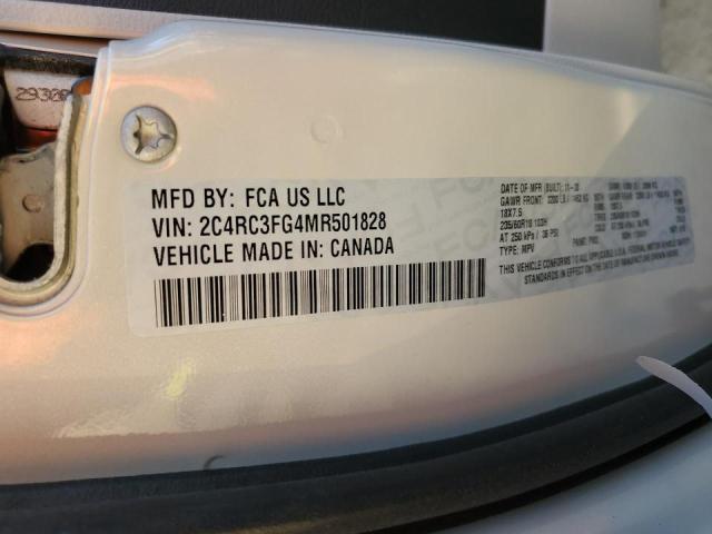 2021 CHRYSLER PACIFICA T 2C4RC3FG4MR501828