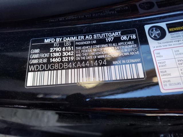 2019 MERCEDES-BENZ S 560 - WDDUG8DB4KA441494