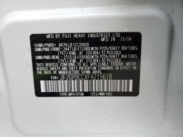 JF2GPBCCXFH215618 Subaru Xv Crosstrek 2.0i Hybrid