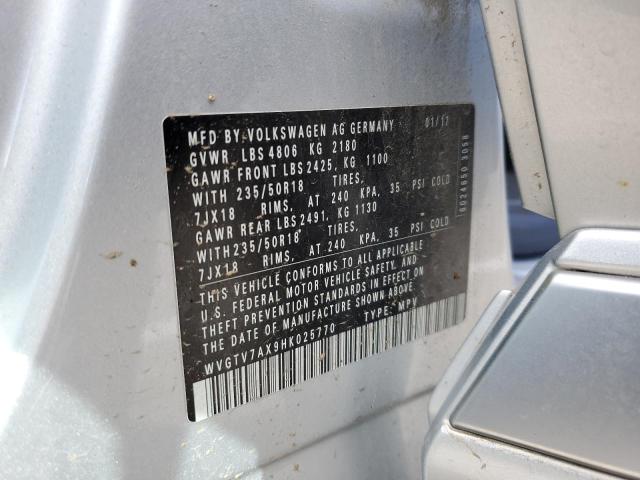 2017 VOLKSWAGEN TIGUAN SPO - WVGTV7AX9HK025770