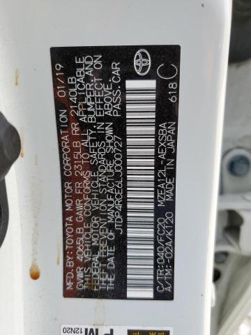 2020 TOYOTA COROLLA SE JTDP4RCE6LJ000727