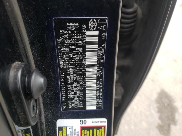 2016 TOYOTA COROLLA L 2T1BURHE4GC582573