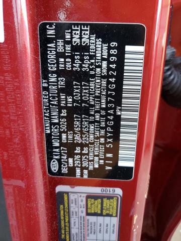 2018 KIA SORENTO LX 5XYPG4A37JG424989