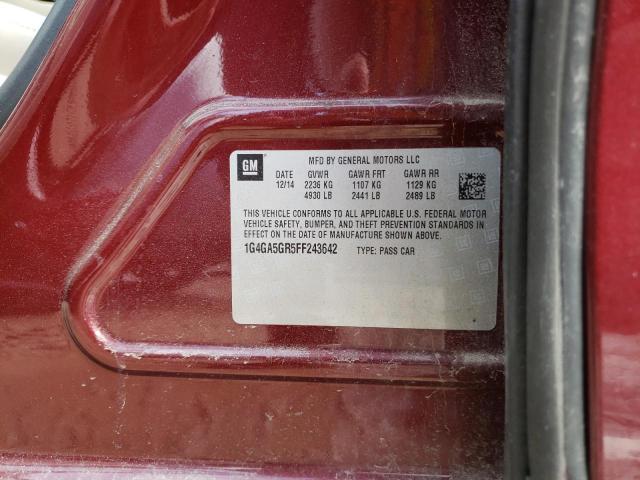 2015 BUICK LACROSSE 1G4GA5GR5FF243642