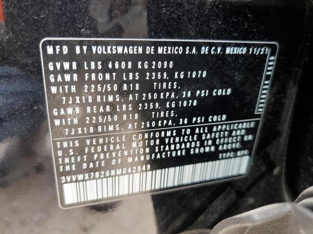 2022 VOLKSWAGEN TAOS SE - 3VVWX7B26NM042949