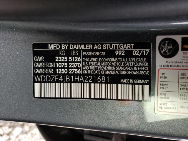 2017 MERCEDES-BENZ E 300 - WDDZF4JB1HA221681