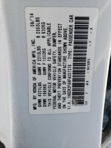 2015 HONDA ACCORD EXL 1HGCR2F88FA007276