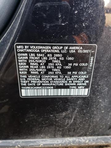 2021 VOLKSWAGEN ATLAS CROS 1V2RE2CA9MC223908