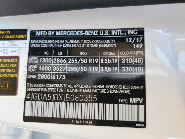 2018 MERCEDES-BENZ GLE 350 - 4JGDA5JBXJB080355