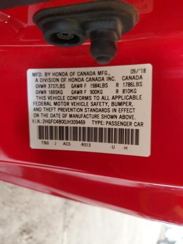 2018 HONDA CIVIC LX 2HGFC4B00JH309469