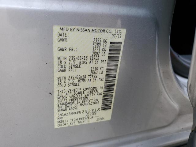 2015 NISSAN MURANO S 5N1AZ2MHXFN252318