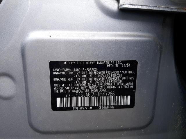 2015 SUBARU FORESTER 2 JF2SJAGC5FH547286
