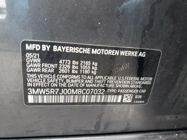 2021 BMW 330XI - 3MW5R7J00M8C07032