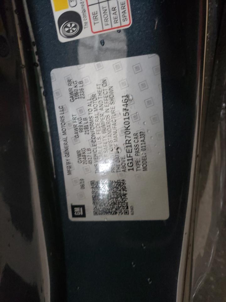 1G1FE1R70K0157461 CHEVROLET CAMARO 2019