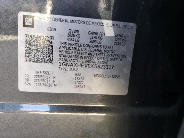 2019 CHEVROLET EQUINOX LS 3GNAXHEV0KS623317