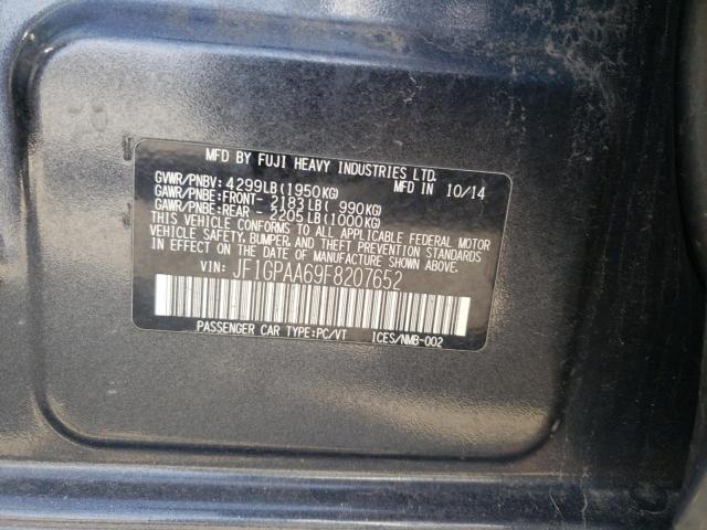 2015 SUBARU IMPREZA JF1GPAA69F8207652