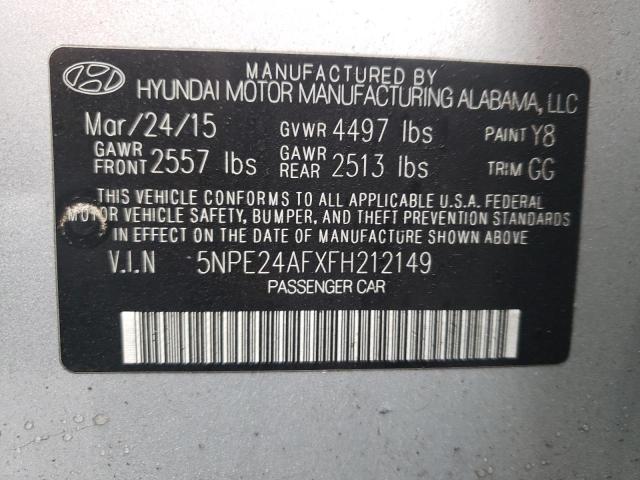 2015 HYUNDAI SONATA SE 5NPE24AFXFH212149