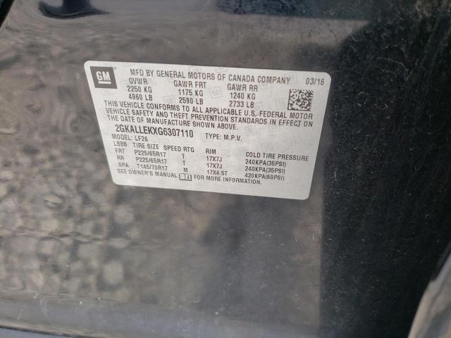 2016 GMC TERRAIN SL - 2GKALLEKXG6307110