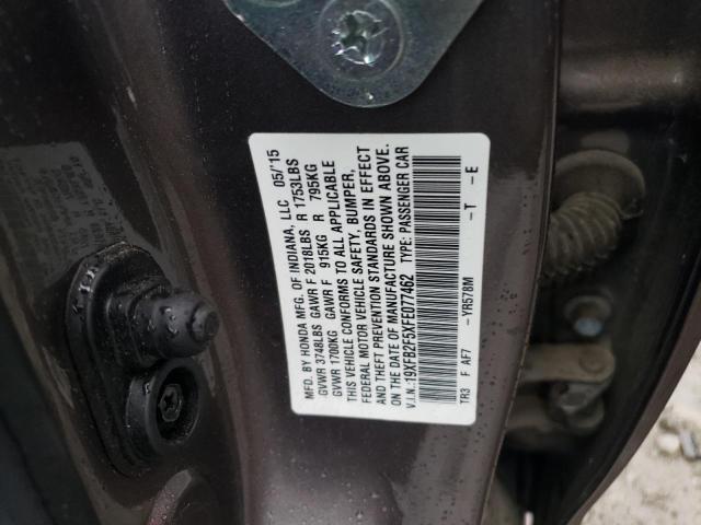 2015 HONDA CIVIC LX 19XFB2F5XFE077462