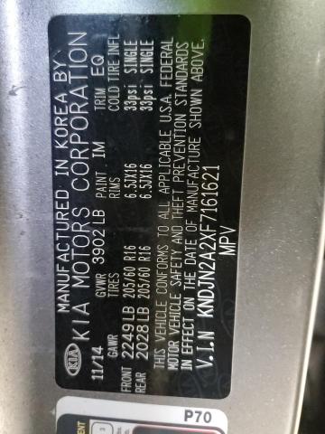 2015 KIA SOUL KNDJN2A2XF7161621