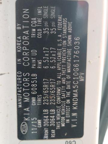 2016 KIA SEDONA L - KNDMA5C10G6176036