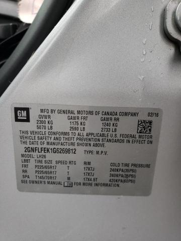 2016 CHEVROLET EQUINOX LT 2GNFLFEK1G6269812