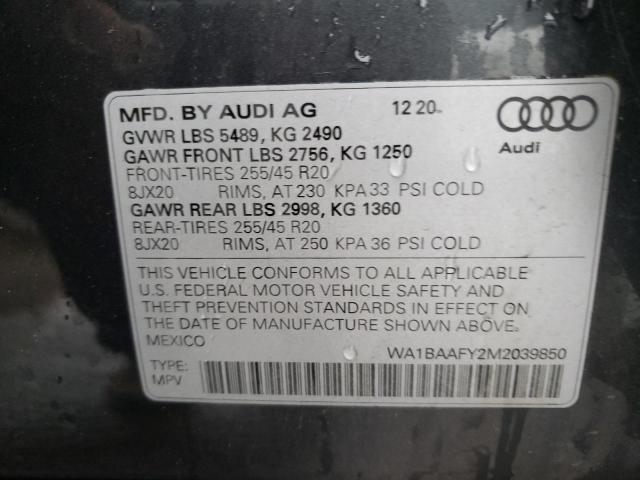 2021 AUDI Q5 PREMIUM - WA1BAAFY2M2039850