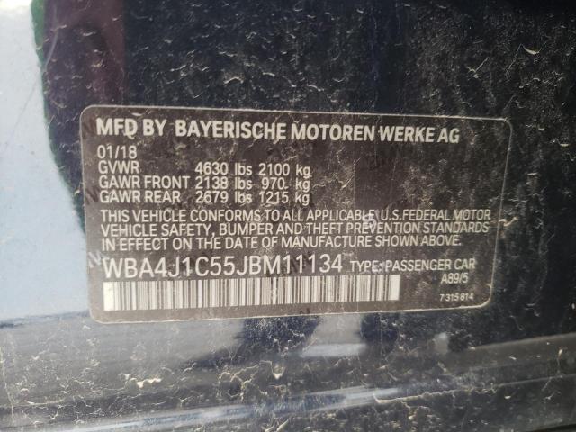 2018 BMW 430I GRAN - WBA4J1C55JBM11134