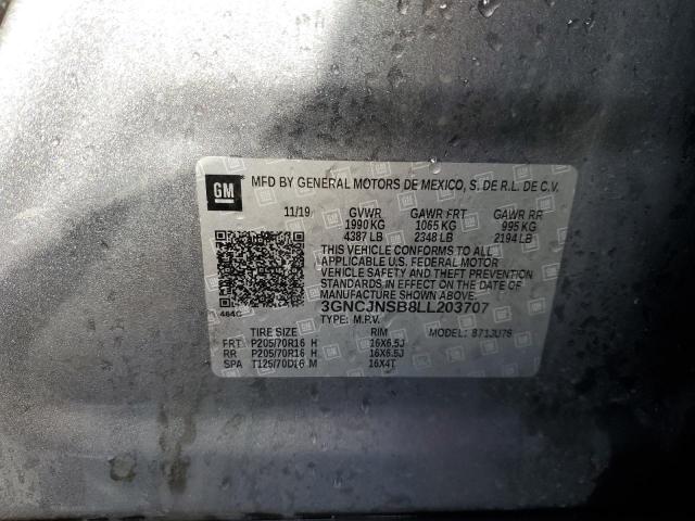 2020 CHEVROLET TRAX LS 3GNCJNSB8LL203707