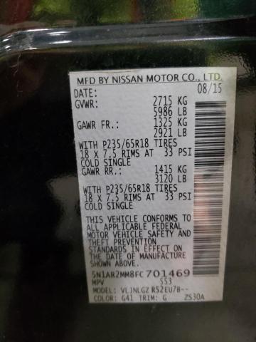 2015 NISSAN PATHFINDER 5N1AR2MM8FC701469