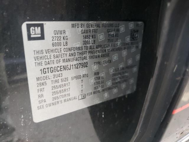 2018 GMC CANYON SLE 1GTG6CEN6J1127902