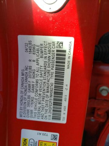 2022 HONDA CIVIC SPOR 2HGFE2F51NH582740
